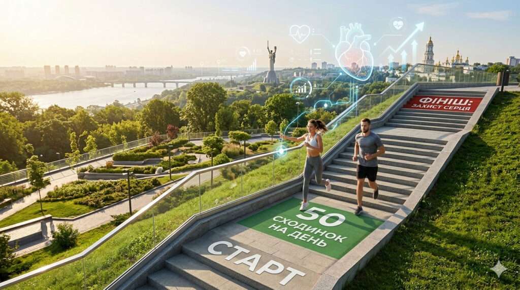 Швидкий підйом сходами: як 50 сходинок на день «ламають» статистику серцево-судинних хвороб