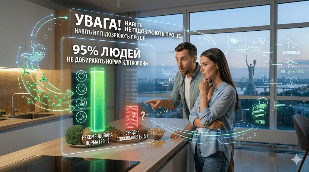 Клітковина: 95% людей не добирають норму — і навіть не підозрюють про це