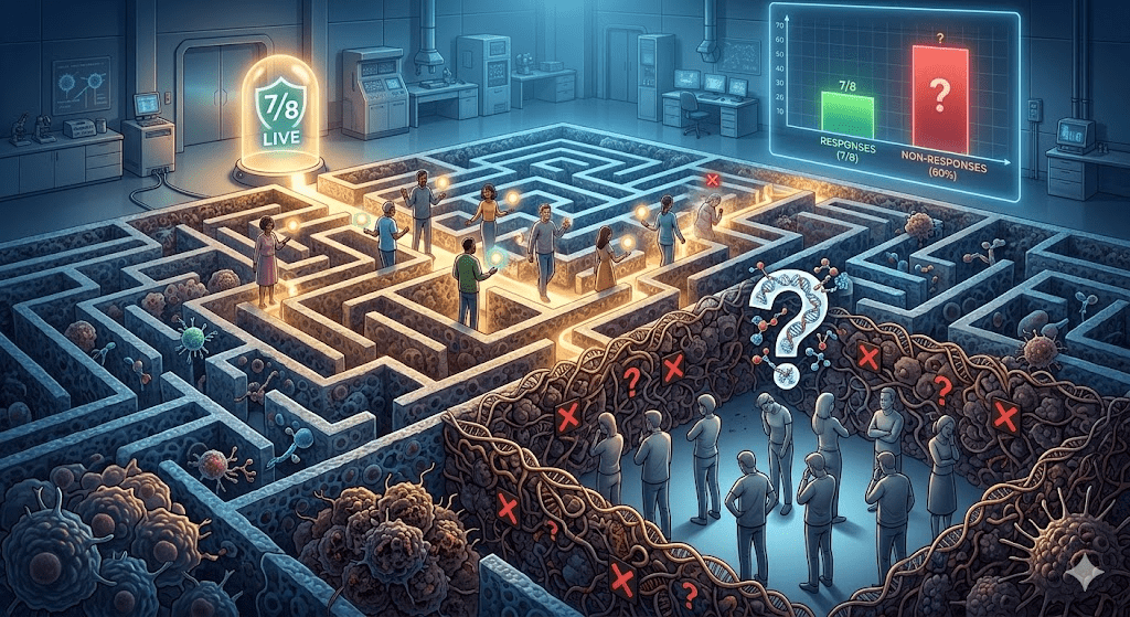 Імунотерапія раку: 7 із 8 пацієнтів живуть — але чому 60% не реагують взагалі